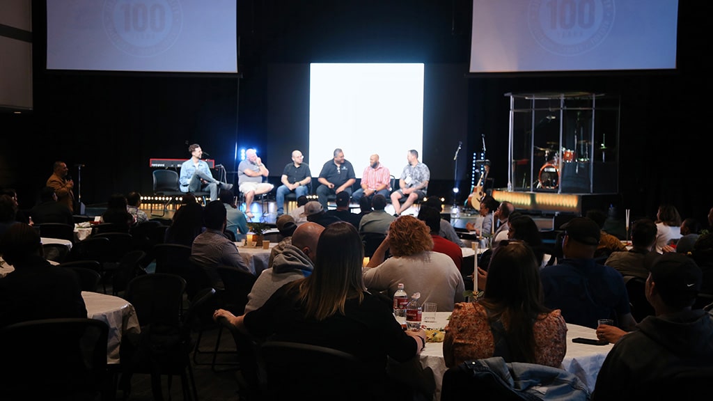 church multiply panel on the stage