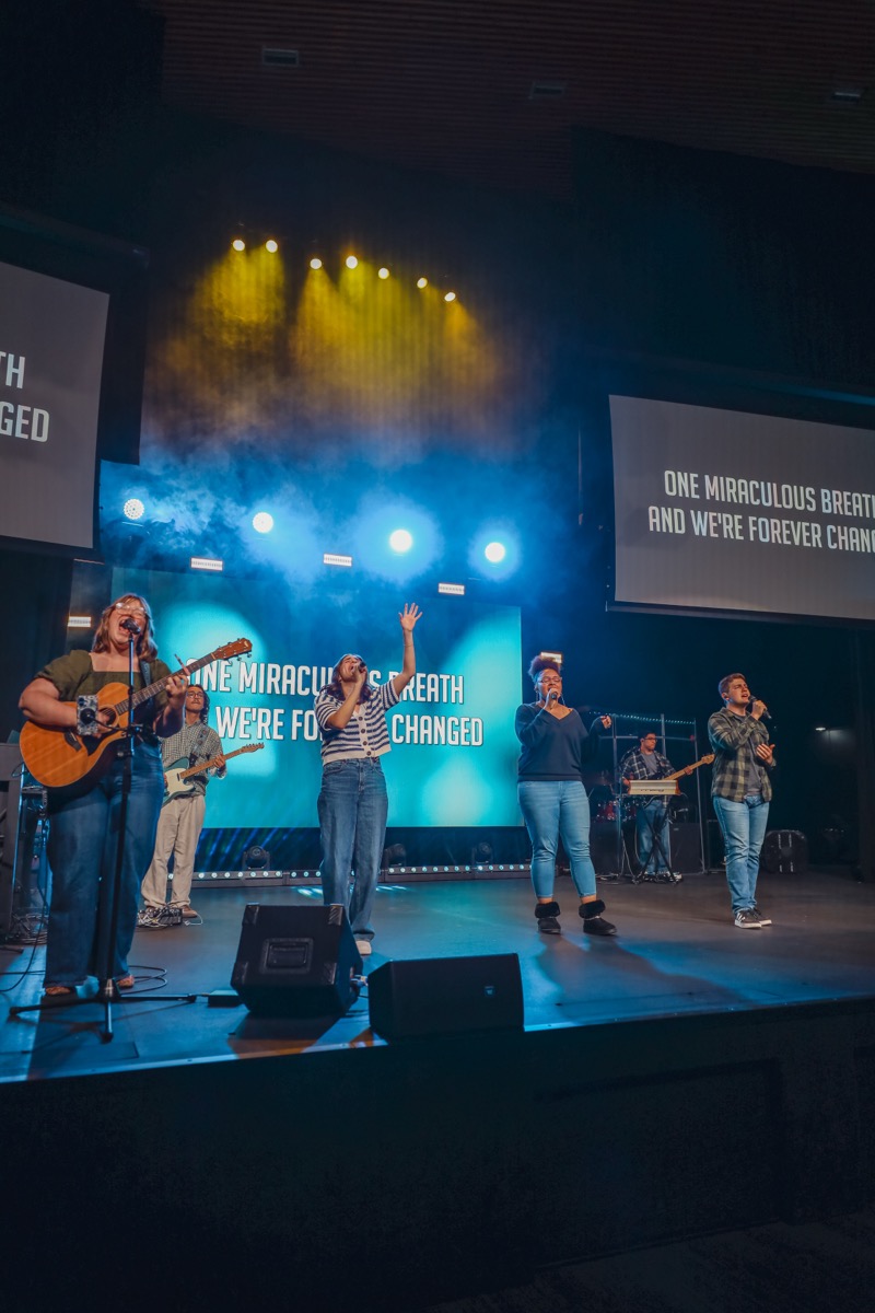 LPU worship team performing together on stage