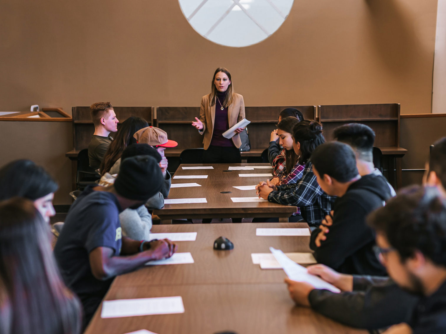 Business leader presenting to a collaborative group