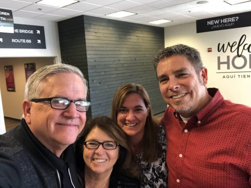 Dr. Glenn and Debbie with Pastors Doug  Christa Andersen