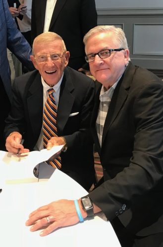 Glenn Burris with Coach Lou Holtz